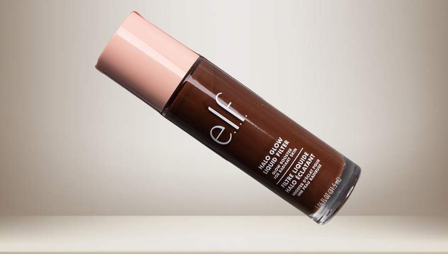 Close-up of radiant skin finish after foundation application