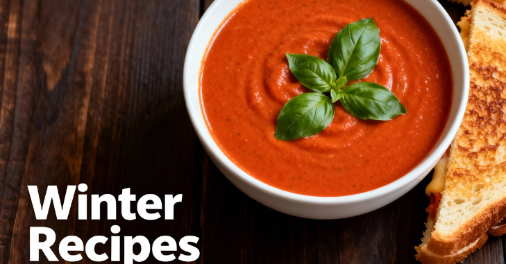 Fresh baked bread beside a pot of winter soup