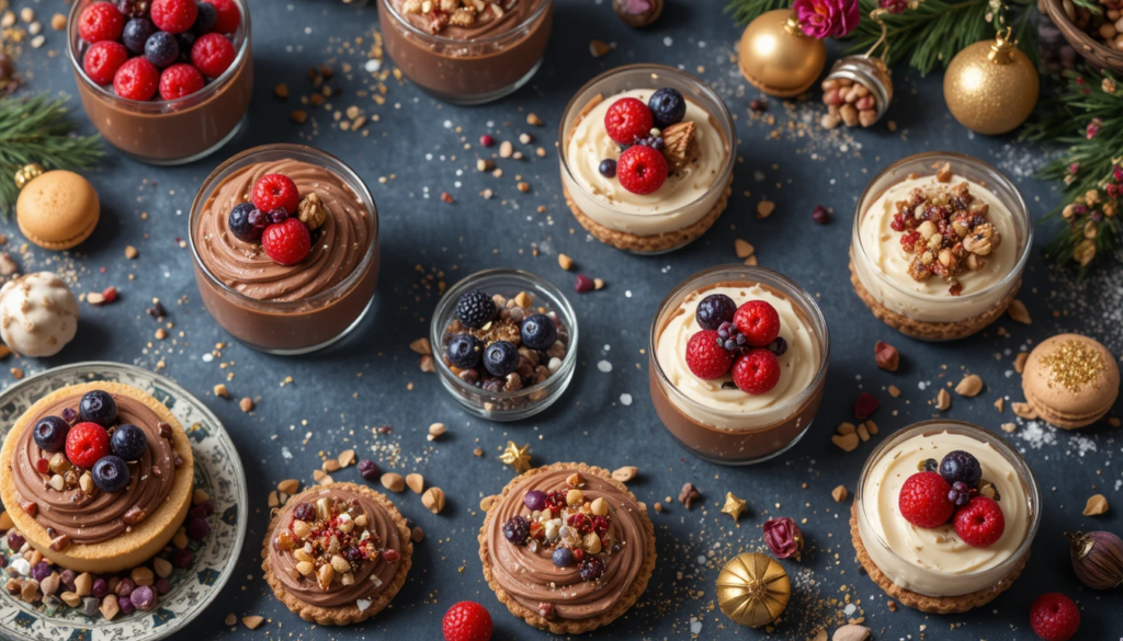 Bite-sized canapes garnished for a celebration