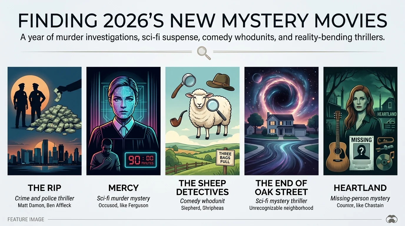 New Mystery Movies to Watch in 2026: Fresh Whodunits, Crime Thrillers, and Twisty Picks