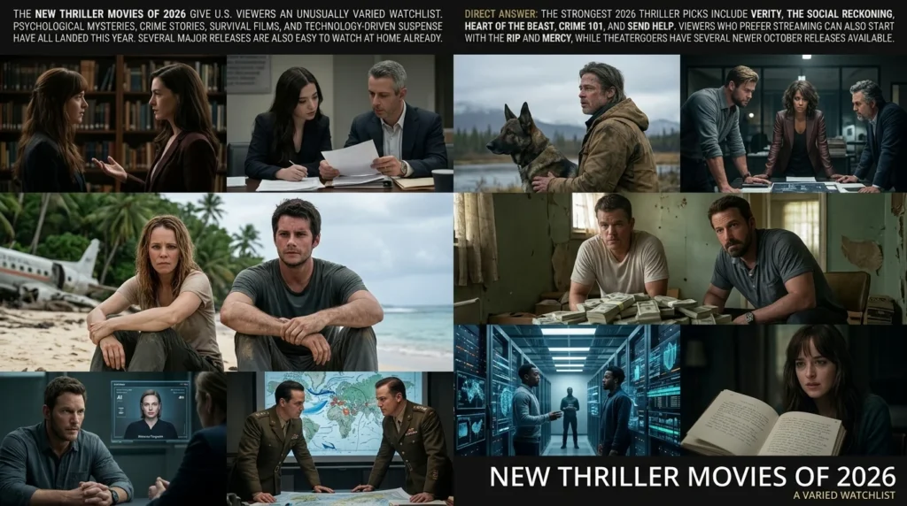 New Thriller Movies in 2026: 10 Fresh Picks Worth Watching in the U.S.